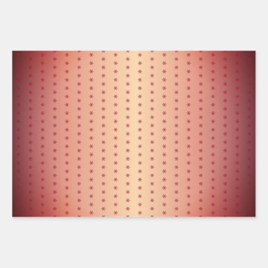 Snowflake Pattern Festive Red Metallic Kerstmis Inpakpapier Vel (Voorkant)