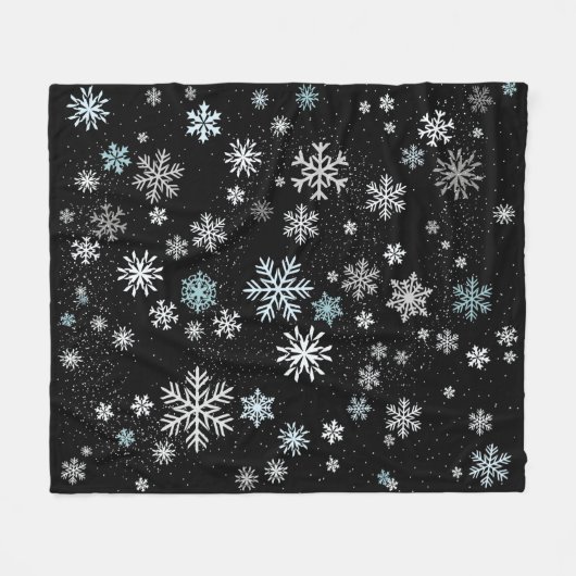 Snowflake Pattern Fleece Deken (Voorkant (Horizontaal))