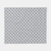 Snowflake Pattern Grey Fleece Blanket (Voorkant (Horizontaal))