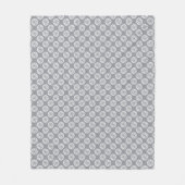 Snowflake Pattern Grey Fleece Blanket Deken (Voorkant)