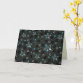 Snowflake Pattern Holiday Card Kaart (Gele Bloem)