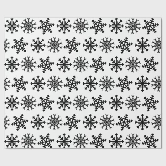 Snowflake Pattern Holiday Gift Wrapping Paper Cadeaupapier (Vlak)