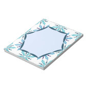 Snowflake Pattern Icy Winter Colors Notitieblok (Linkerzijde)