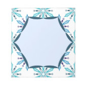 Snowflake Pattern Icy Winter Colors Notitieblok (Voorkant)