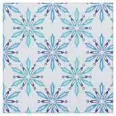 Snowflake Pattern Icy Winter Colors Stof (Close Up)