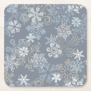 Snowflake Pattern Kartonnen Onderzetters