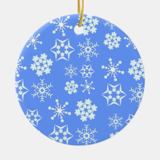Snowflake Pattern Keramisch Ornament (Voorkant)