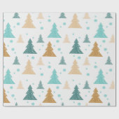 Snowflake Pattern kerstboom Cadeaupapier (Vlak)