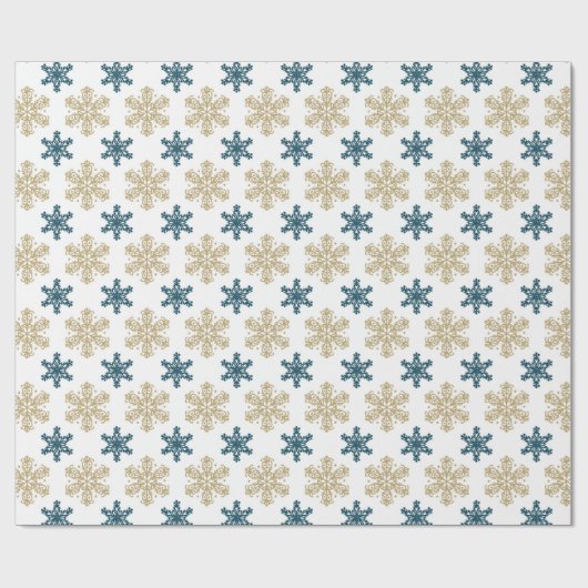 Snowflake Pattern Kerstmis Cadeaupapier (Vlak)