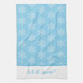 Snowflake Pattern Laat het sneeuwen Theedoek (Verticaal)