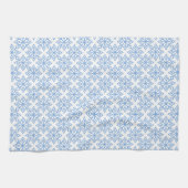 Snowflake Pattern Light Blue and White Towel Theedoek (Horizontaal)