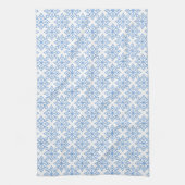 Snowflake Pattern Light Blue and White Towel Theedoek (Verticaal)