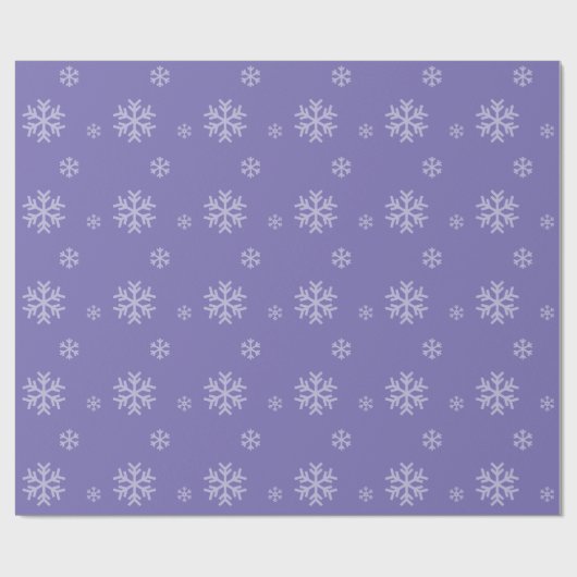Snowflake Pattern Modern Lavender Winter Holiday Cadeaupapier (Vlak)