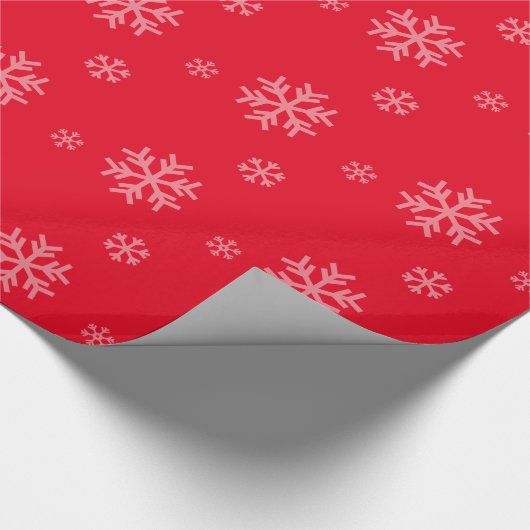 Snowflake Pattern Modern Winter Holiday Cadeaupapier (Hoek)