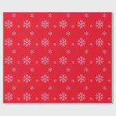 Snowflake Pattern Modern Winter Holiday Cadeaupapier (Vlak)