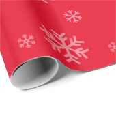 Snowflake Pattern Modern Winter Holiday Cadeaupapier (Rol Hoek)