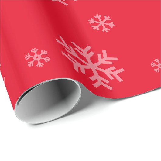 Snowflake Pattern Modern Winter Holiday Cadeaupapier (Rol Hoek)