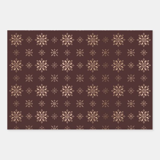 Snowflake Pattern Moderne Elegante Winter Waterver Inpakpapier Vel (Voorkant 3)