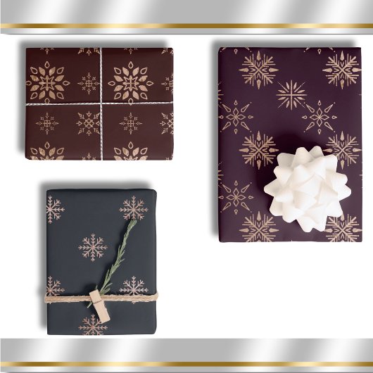 Snowflake Pattern Moderne Elegante Winter Waterver Inpakpapier Vel