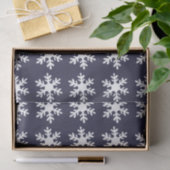 Snowflake Pattern Navy Blue Holiday Tissuepapier (Geschenk)
