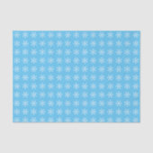 Snowflake Pattern on Light Blue Kerstfeestay Tissuepapier (Voorkant)