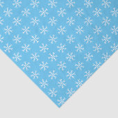 Snowflake Pattern on Light Blue Kerstfeestay Tissuepapier (Detail)