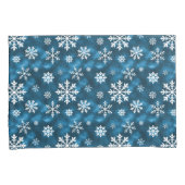 Snowflake Pattern On Wintery Blue Background Kussensloop (Voorkant-Rechts)