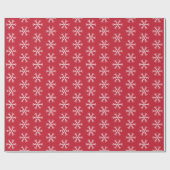 Snowflake Pattern op Red Cadeaupapier (Vlak)