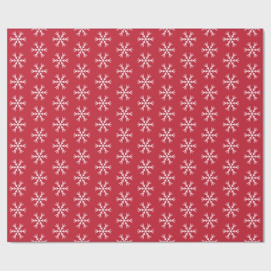 Snowflake Pattern op Red Cadeaupapier (Vlak)