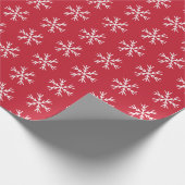 Snowflake Pattern op Red Cadeaupapier (Hoek)
