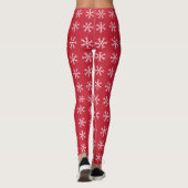 Snowflake Pattern op Red Leggings (Achterkant)