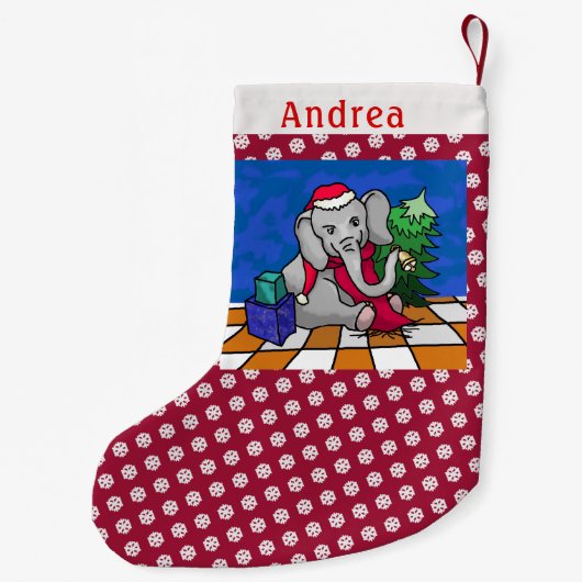 Snowflake Pattern Persoonlijk kerstfeest Kleine Kerstsok (Achterkant)