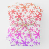 Snowflake Pattern Roze Paarse kerstfeestdag Inpakpapier Vel (In situ)