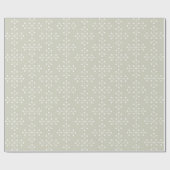 Snowflake Pattern - Sage Green Cadeaupapier (Vlak)