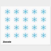 Snowflake Pattern Snowflakes Sneeuwvlokken, bevror Ronde Sticker (Vel)