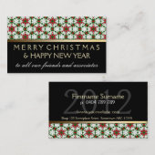 Snowflake Pattern | Vakantiegroeten Mini-Kaarten Visitekaartje (Voorkant / Achterkant)