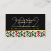 Snowflake Pattern | Vakantiegroeten Mini-Kaarten Visitekaartje (Achterkant)