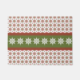 Snowflake Pattern Winter Theme Holiday Kerstmis Deurmat
