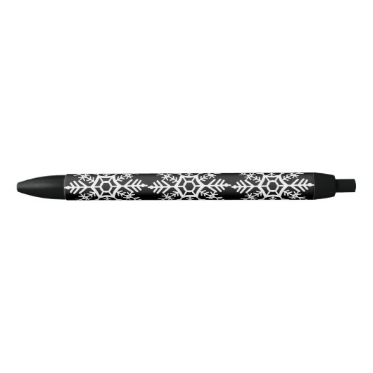 Snowflake Pattern Zwarte Inkt Pen (Voorkant)