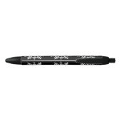 Snowflake Pattern Zwarte Inkt Pen (Achterkant)