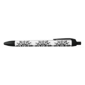 Snowflake Pattern Zwarte Inkt Pen (Bovenkant)