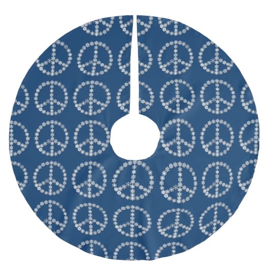 Snowflake Peace Signaleert kerstboomrok Kerstboom Rok (Voorkant)