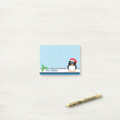 Snowflake Penguin-kerstPost-it® notes (Op bureau)