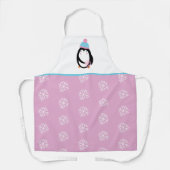 Snowflake Penguin Pink Holiday Schort (Voorkant)