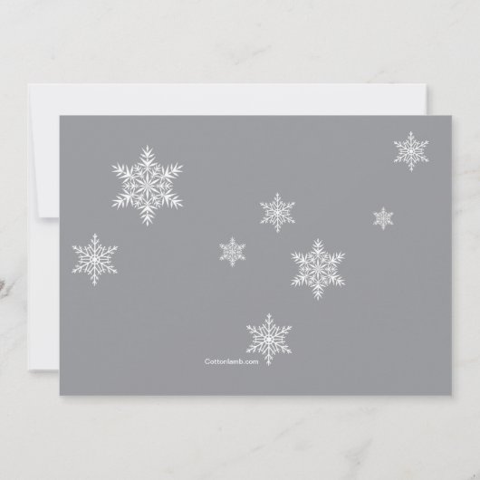 Snowflake Perfection Holiday Party Uitnodiging (Achterkant)