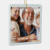 Snowflake Personalized Grandparents Family Photo Keramisch Ornament (Rechts)