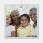 Snowflake Personalized Grandparents Family Photo Keramisch Ornament (Achterkant)
