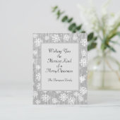 Snowflake Persoonlijke kalligrafieVakantiedagen Br Feestdagenkaart (Staand voorkant)