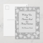 Snowflake Persoonlijke kalligrafieVakantiedagen Br Feestdagenkaart (Voorkant / Achterkant)