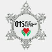 Snowflake Pewter Christmas Ornament (Voorkant)